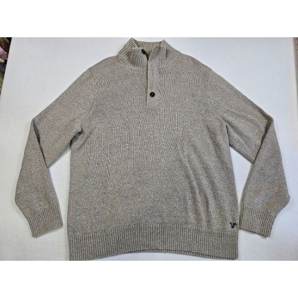 Vintage American Eagle Outfitters Mens Beige Athletic Fit Cotton Sweater XXL